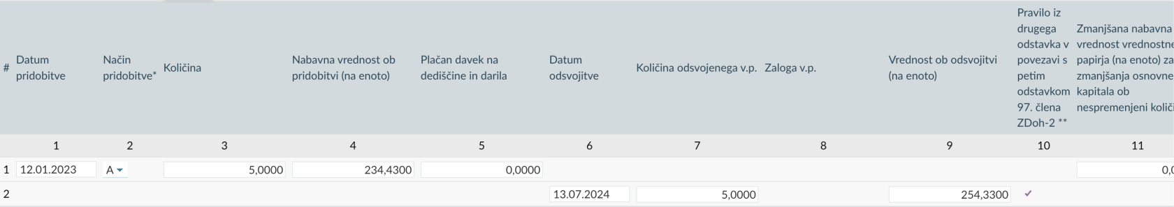 eDavki > Doh-KDVP > pridobitev/odsvojitev